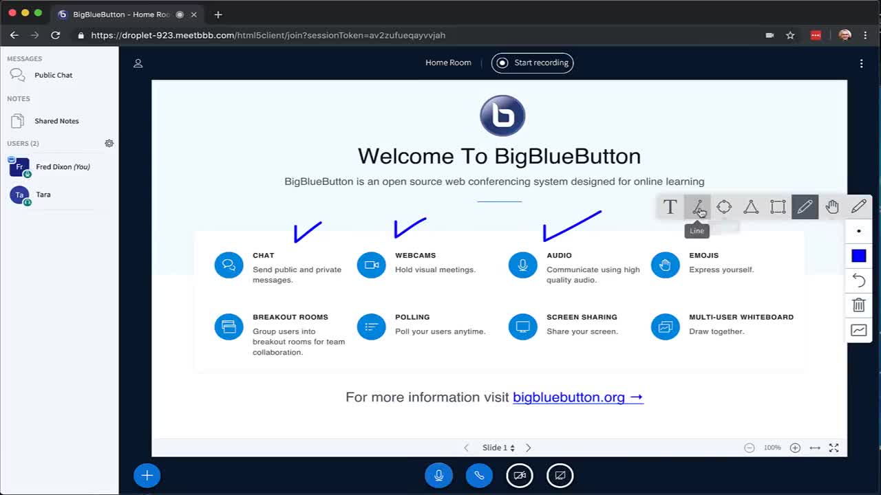 BigBlueButton overview for moderator/presenters (with breako...